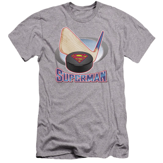 Superman - Hockey Stick-premuim Canvas Adult Slim Fit 30/1 - Athletic Heather