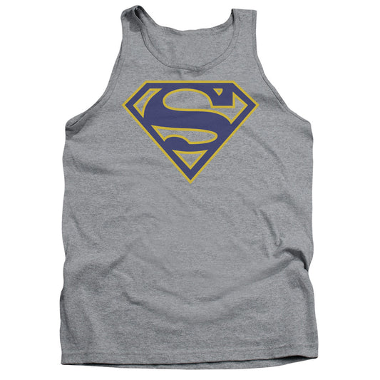 Superman - Maize & Blue Shield - Adult Tank - Athletic Heather
