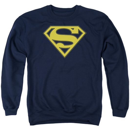 Superman - Maize &amp; Blue Shield - Adult Crewneck Sweatshirt - Navy