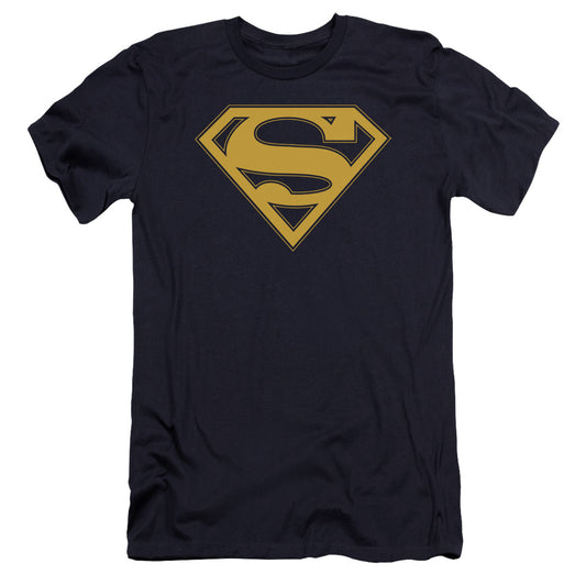 Superman - Maize & Blue Shield-premuim Canvas Adult Slim Fit 30/1 - Navy