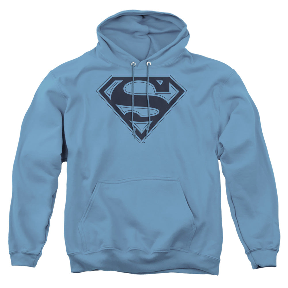 Superman Blue&navy Shield - Adult Pull-over Hoodie - Carolina Blue