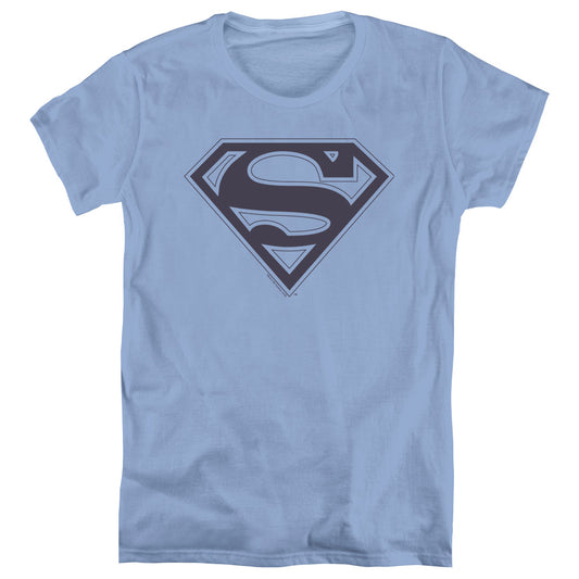 Superman - Blue&navy Shield - Short Sleeve Womens Tee - Carolina Blue T-shirt