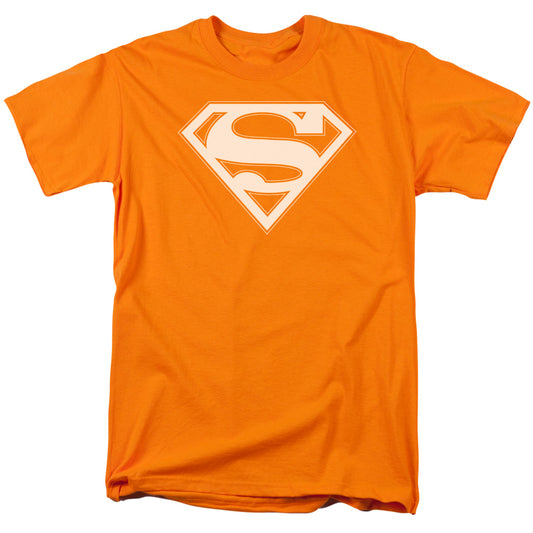 Superman - Orange & White Shield - Short Sleeve Adult 18/1 - Orange T-shirt