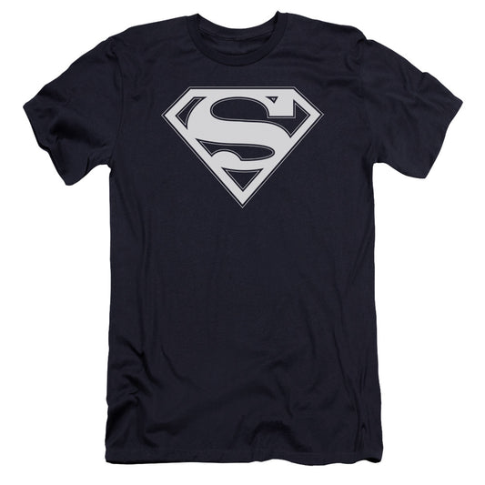 Superman - Navy & White Shield-premuim Canvas Adult Slim Fit 30/1 - Navy