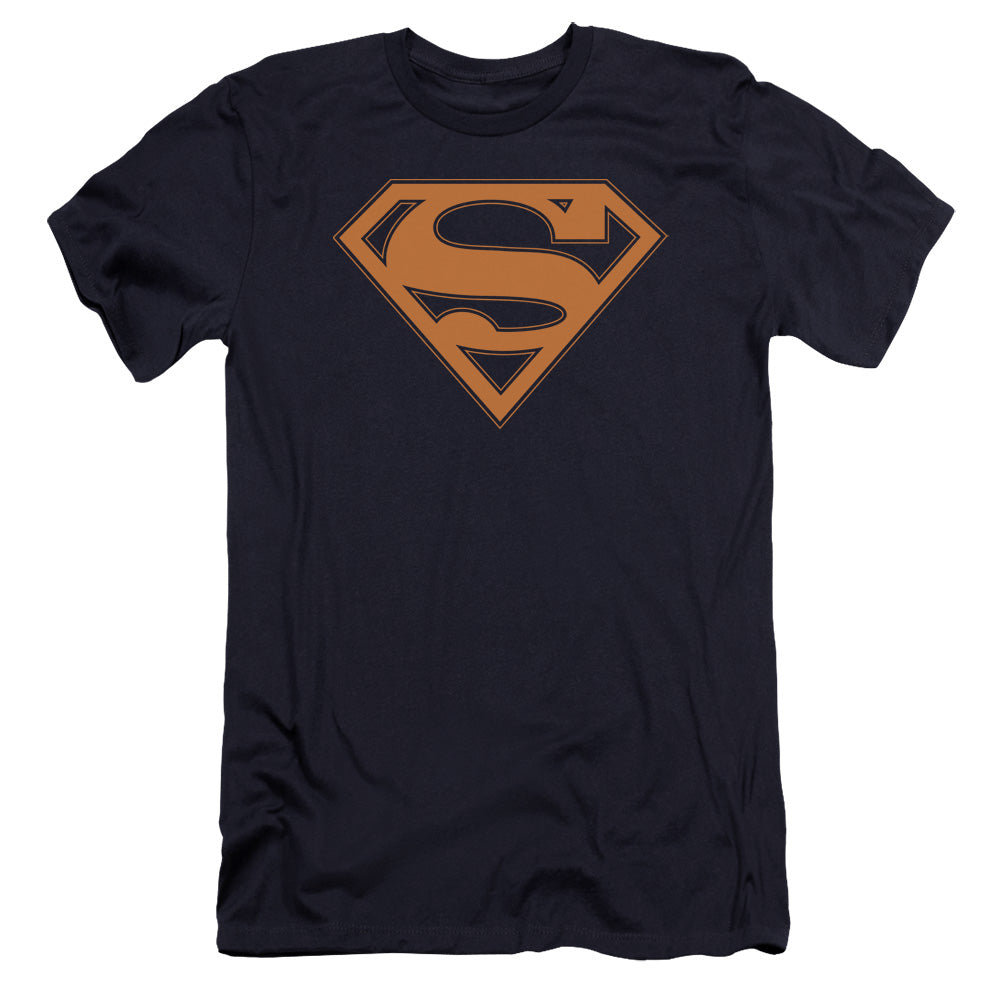 Superman - Navy & Orange Shield-premuim Canvas Adult Slim Fit 30/1 - Navy