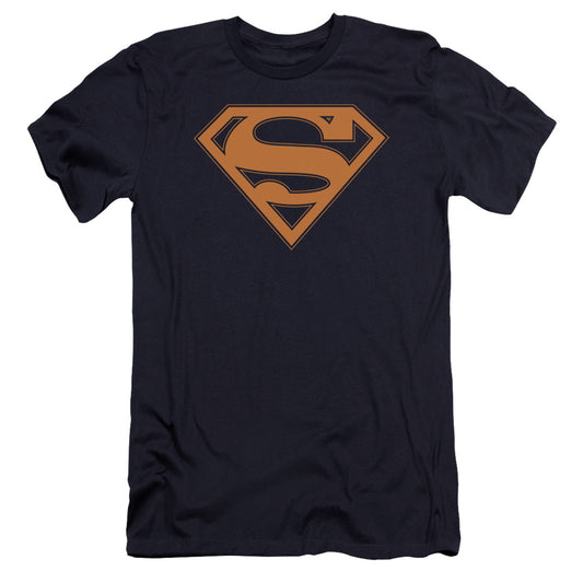 Superman - Navy & Orange Shield-premuim Canvas Adult Slim Fit 30/1 - Navy