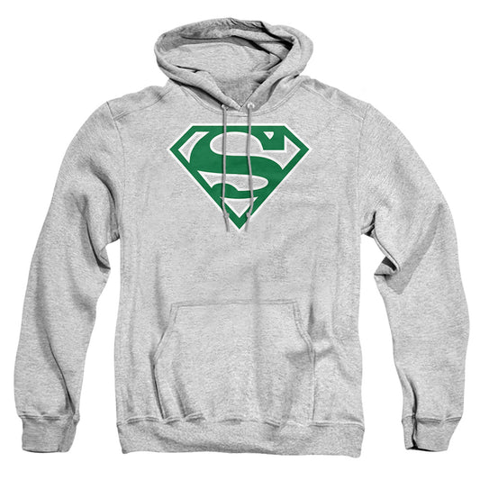 Superman Green &amp; White Shield-adult Pull-over