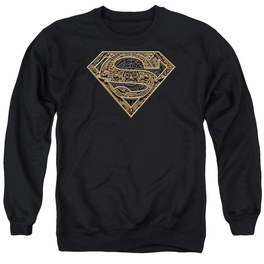 Superman - Aztec Shield - Adult Crewneck Sweatshirt - Black