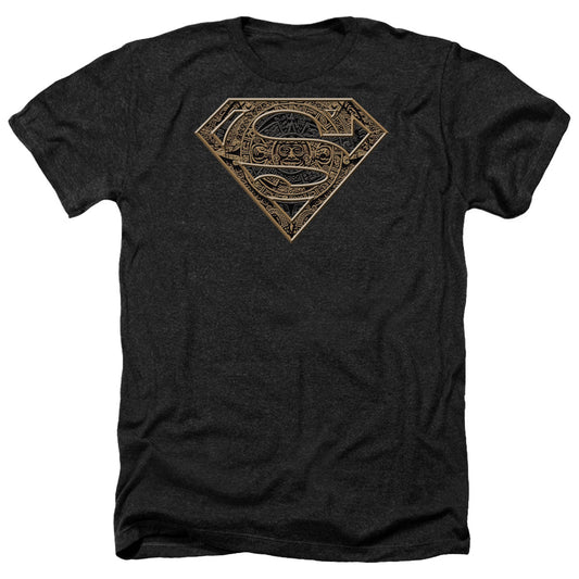 Superman - Aztec Shield - Adult Heather-black