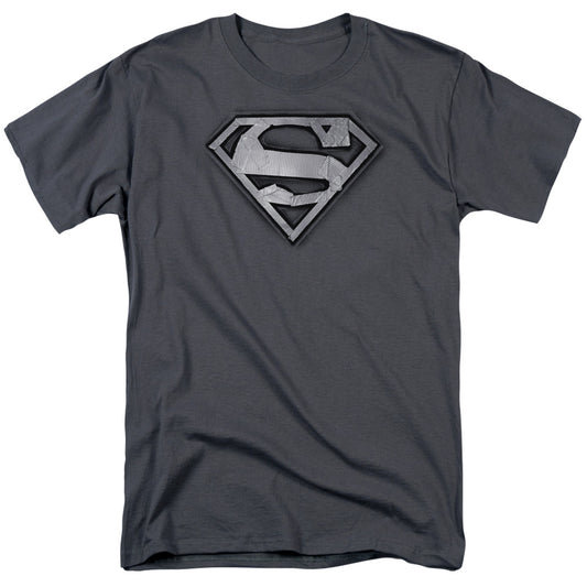 Superman - Duct Tape Shield - Short Sleeve Adult 18/1 - Charcoal T-shirt