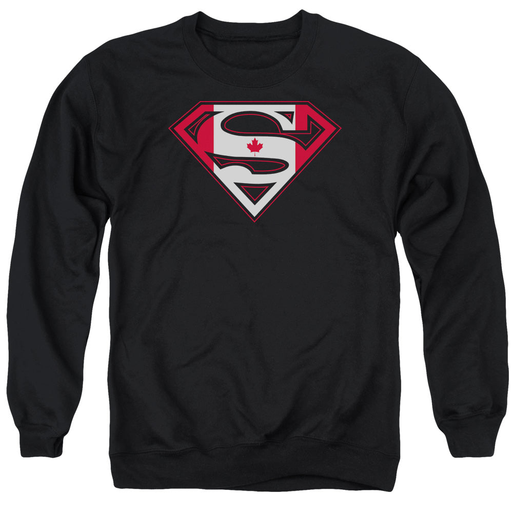 Superman - Canadian Shield - Adult Crewneck Sweatshirt - Black