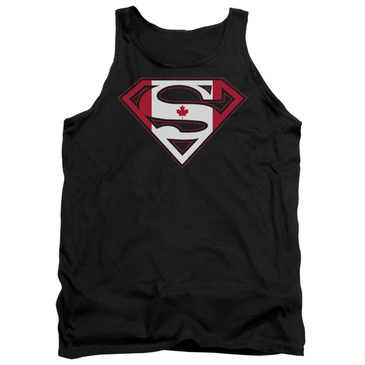 Superman - Canadian Shield - Adult Tank - Black