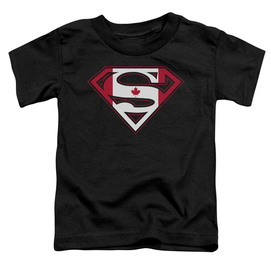 Superman - Canadian Shield - Short Sleeve Toddler Tee - Black T-shirt