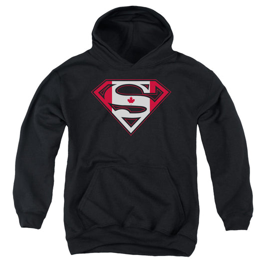 Superman - Canadian Shield - Youth Pull-over Hoodie - Black