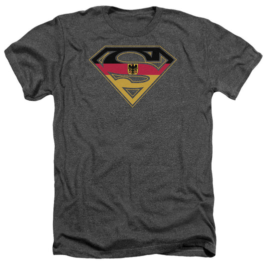 Superman - German Shield - Adult Heather - Charcoal