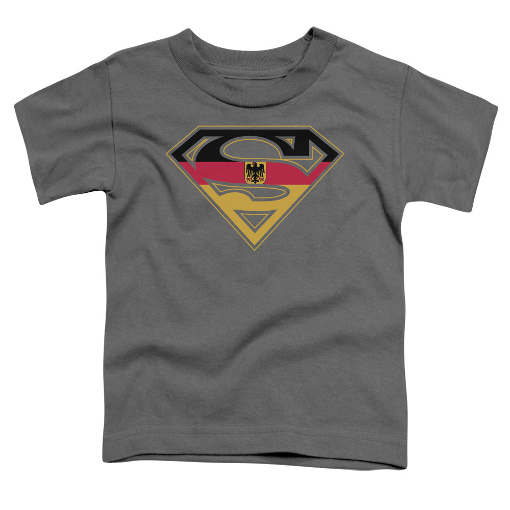 Superman - German Shield - Short Sleeve Toddler Tee - Charcoal T-shirt
