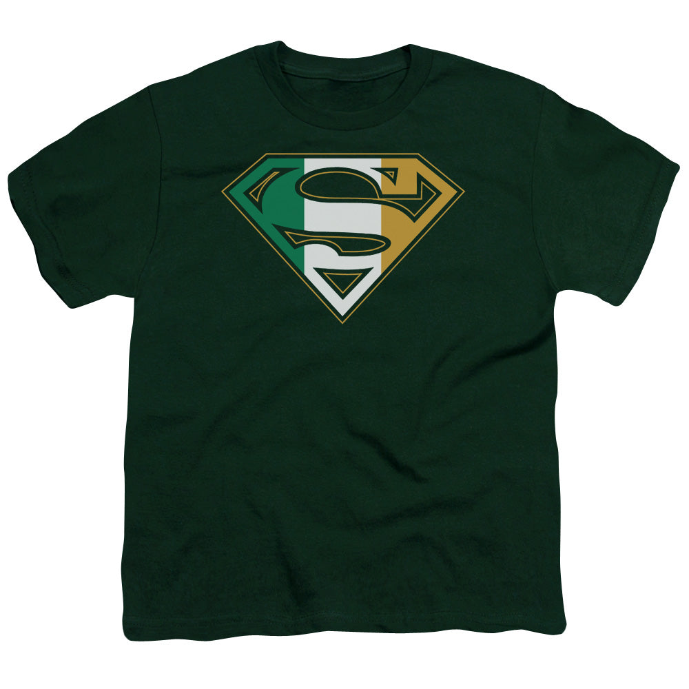 SUPERMAN IRISH SHIELD - S/S YOUTH 18/1 - HUNTER GREEN T-Shirt
