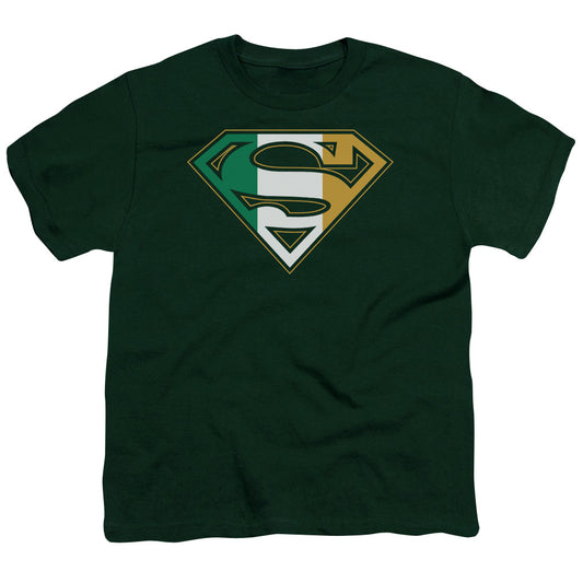 SUPERMAN IRISH SHIELD - S/S YOUTH 18/1 - HUNTER GREEN T-Shirt