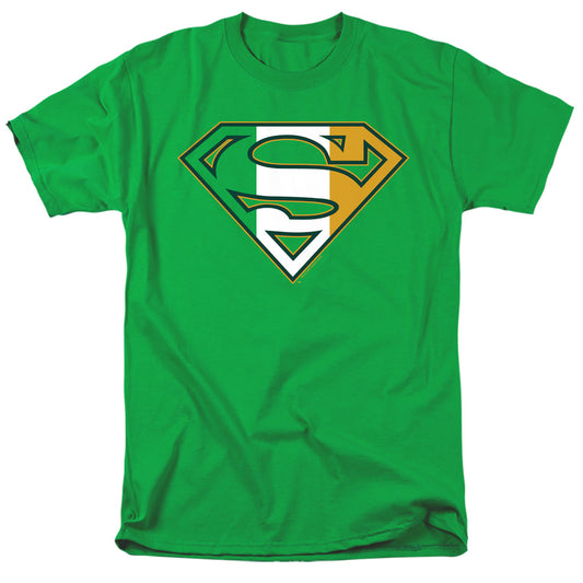 Superman - Irish Shield - Short Sleeve Adult 18/1 - Kelly Green T-shirt