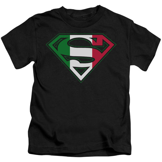 SUPERMAN ITALIAN SHIELD - S/S JUVENILE 18/1 - BLACK - T-Shirt