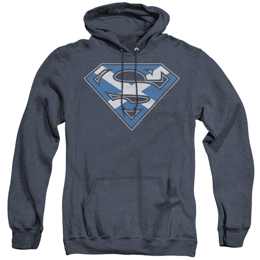 Superman - Scottish Shield - Adult Heather Hoodie - Navy