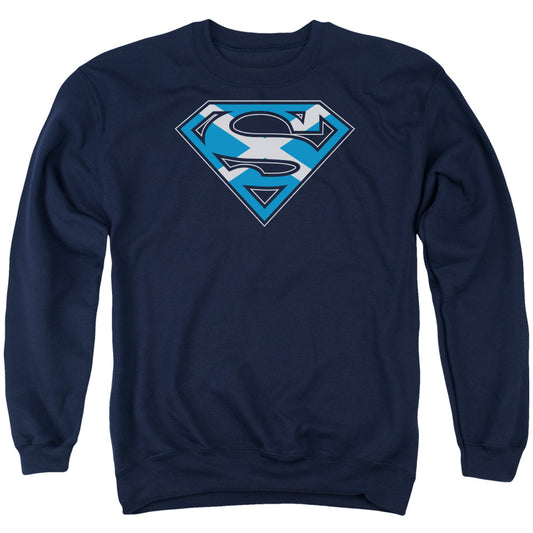 Superman - Scottish Shield - Adult Crewneck Sweatshirt - Navy
