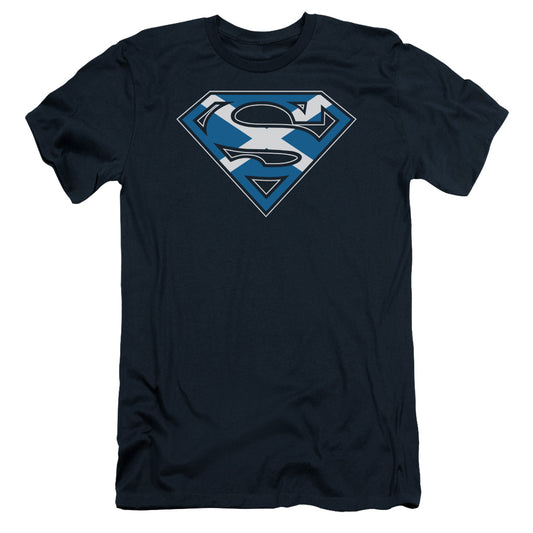 Superman - Scottish Shield - Short Sleeve Adult 30/1 - Navy T-shirt