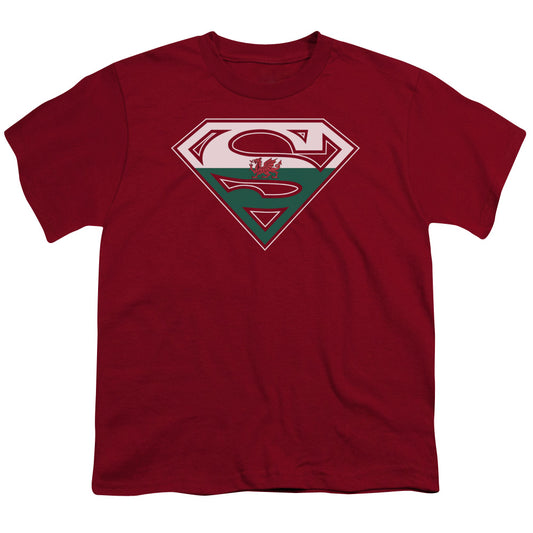 SUPERMAN WELSH SHIELD - S/S YOUTH 18/1 - CARDINAL T-Shirt