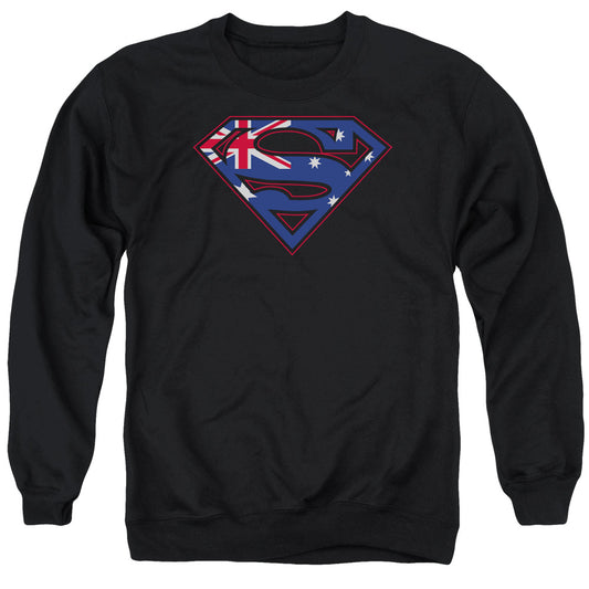 Superman - Australian Shield - Adult Crewneck Sweatshirt - Black