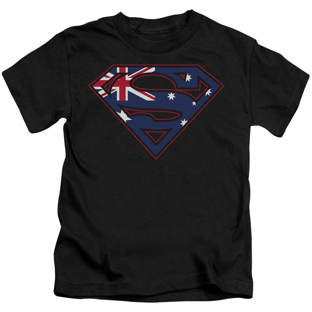 SUPERMAN AUSTRALIAN SHIELD - S/S JUVENILE 18/1 - BLACK - T-Shirt