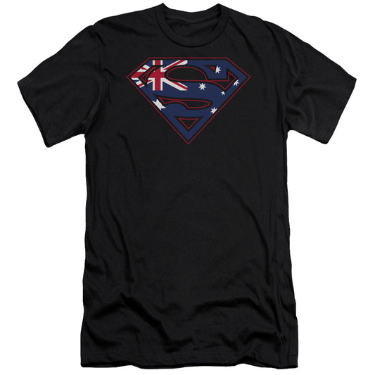 Superman - Australian Shield-premuim Canvas Adult Slim Fit 30/1 - Black