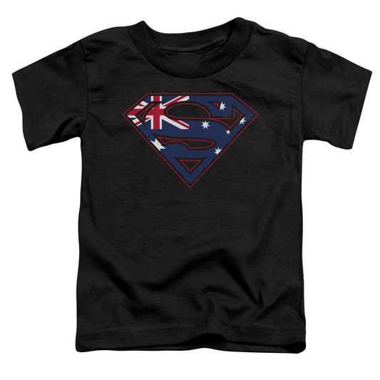 SUPERMAN AUSTRALIAN SHIELD - S/S TODDLER TEE - BLACK - T-Shirt