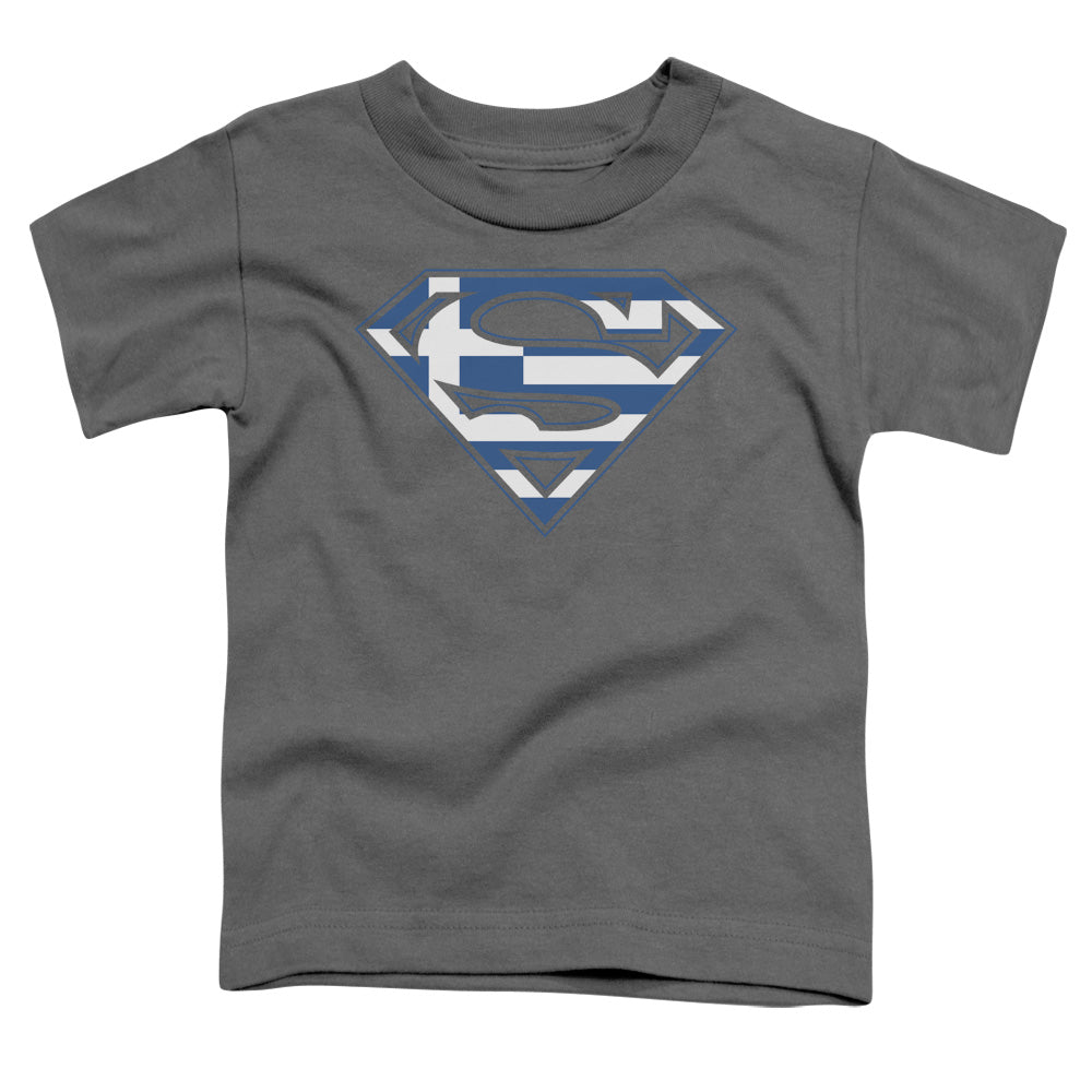 Superman - Greek Shield - Short Sleeve Toddler Tee - Charcoal T-shirt
