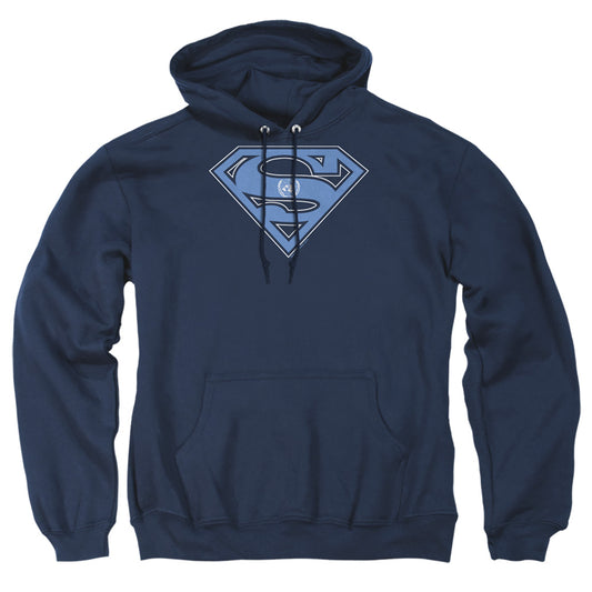 Superman - U N Shield - Adult Pull-over Hoodie - Navy