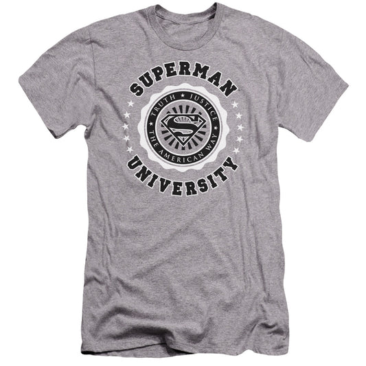 Superman - Superman University-premuim Canvas Adult Slim Fit 30/1 - Athletic Heather