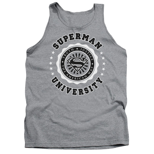Superman - Superman University - Adult Tank - Athletic Heather