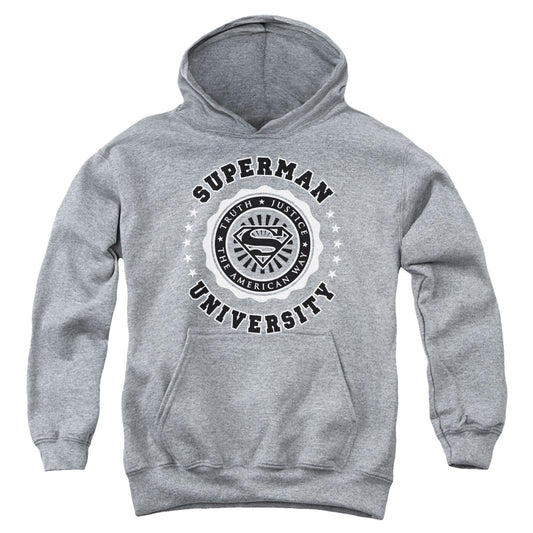 Superman - Superman University - Youth Pull-over Hoodie - Heather