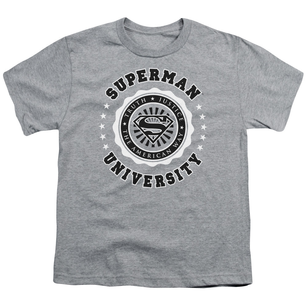 Superman - Superman University - Short Sleeve Youth 18/1 - Athletic Heather T-shirt