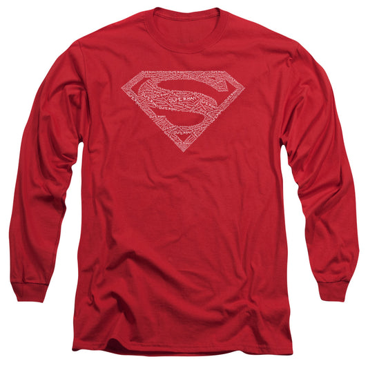 Dc - Robin Logo - Long Sleeve Adult 18/1 - Red T-shirt