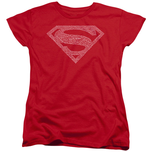 Dc - Robin Logo - Short Sleeve Womens Tee - Red T-shirt