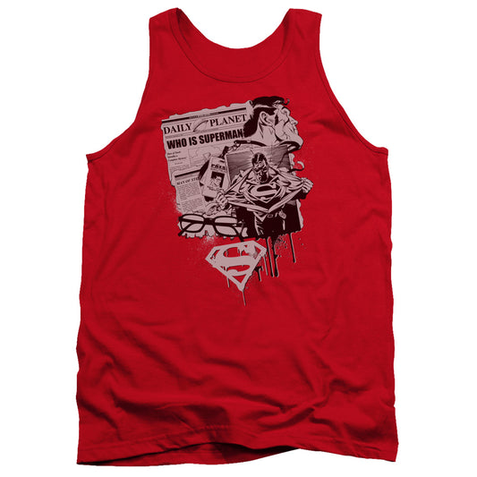 Superman - Identity - Adult Tank - Red