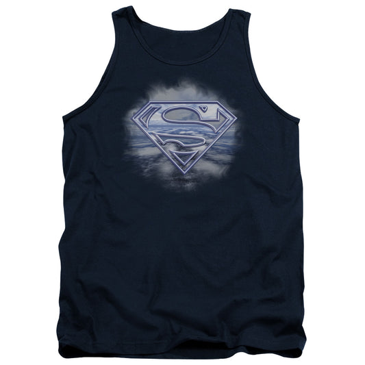 Superman - Freedom Of Flight - Adult Tank - Navy
