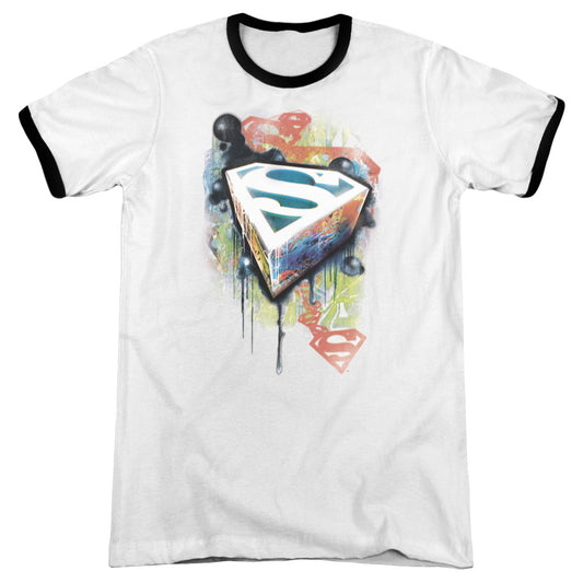 Superman - Urban Shields - Adult Ringer - White/black