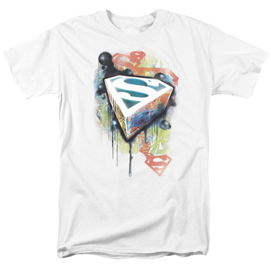 Superman - Urban Shields - Short Sleeve Adult 18/1 - White T-shirt