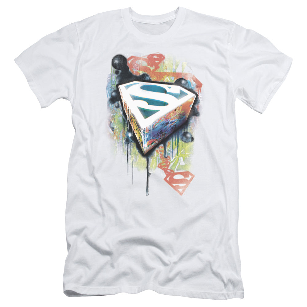 Superman - Urban Shields - Short Sleeve Adult 30/1 - White T-shirt