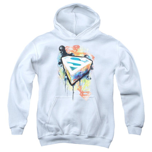 Superman - Urban Shields - Youth Pull-over Hoodie - White
