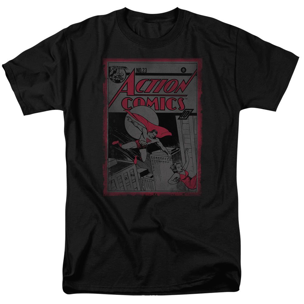 Superman - Action Comics 23 - Short Sleeve Adult 18/1 - Black T-shirt