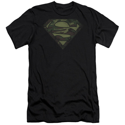 Superman Camo Logo Distressed-premuim Canvas Adult Slim