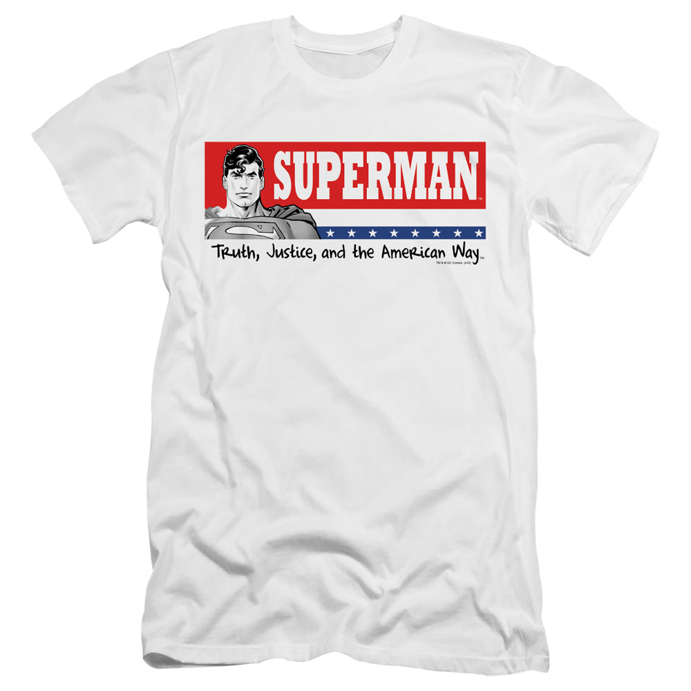 Superman - Superman For President - Short Sleeve Adult 30/1 - White T-shirt
