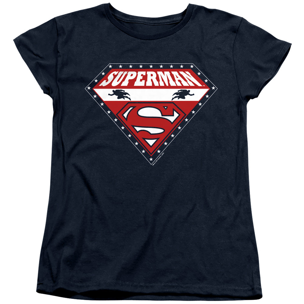 Superman - Superman For President - Short Sleeve Womens Tee - Navy T-shirt